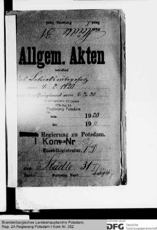 Durchführung des Betriebsrätegesetzes vom 4. Febr. 1920 und der Preußischen Ausführungsverordnung vom 3. März 1920. Allgemeines