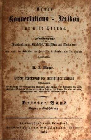 Neues Conversations-Lexikon für alle Stände, 3. Bayeux - Buchhaltung