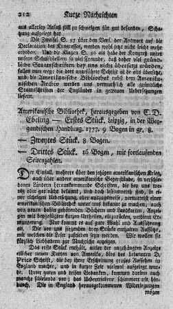 Amerikanische Bibliothek. St.1-3.