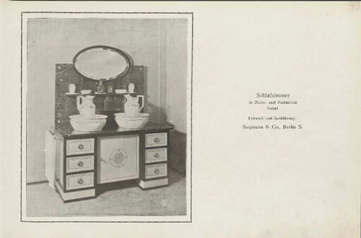 Schlafzimmer in Ahorn und Padukholz. Detail