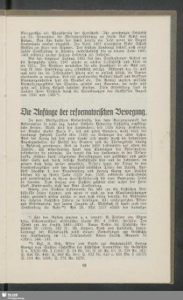 Die Anfänge der reformatorischen Bewegung