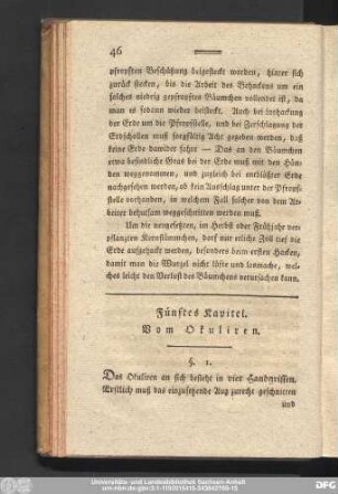 Fünftes Kapitel. Vom Okuliren.