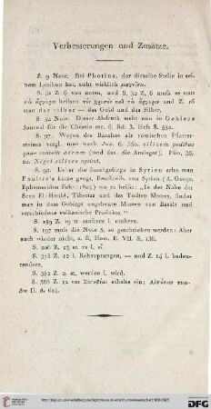 Verbesserungen und Zusätze