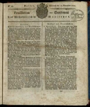 No. 93, Mittwoch den 18. November 1812