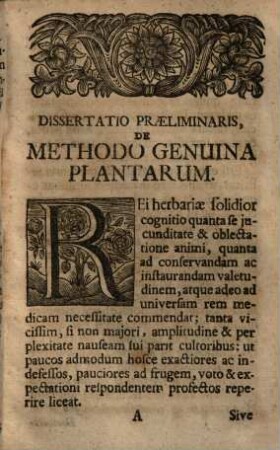 Methodus plantarum genuina : qua notae characteristicae seu differentiae genericae tam summae, quam subalternae ordine digeruntur et per tubulas, quas vocant, synopticas perspicue delineantur