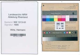 Entnazifizierung Hermann Wirtz , geb. 28.03.1900 (Werkmeister)