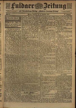 Zweite Ausgabe vom Dienstag, den 31. Dezember 1901.