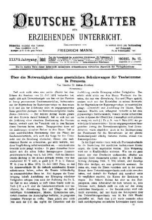 Über die Notwendigkeit eines gesetzlichen Schulzwanges für Taubstumme in Preußen : (Fortsetzung)