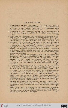 Luxusdrucke (Nr. 1-210)