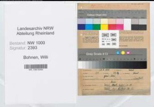 Entnazifizierung Willi Bohnen, geb. 28.09.1909 (Kraftfahrer)