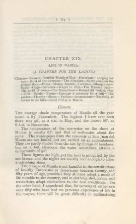Chapter XIX. Life in Manila. (A chapter for the Ladies)