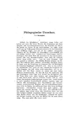 Pädagogische Umschau