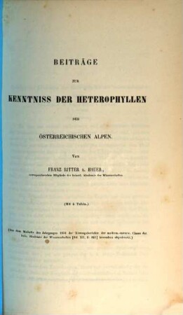 Abhandlungen, besonders abgedruckt aus den Sitzungsberichten der mathem.-naturw. Classe der k. Akad. d. Wissenschaften : No 1 - 16. 3