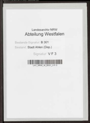 Lette c(ontr)a ahlen weltlich hofgericht.