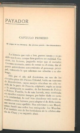 Capítulo primero