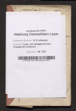 Erblasser: Holsing Colon Vinke, Christian Friedrich; Erblasser: Holsing, Christine Wilhelmine, geb. Biebusch: