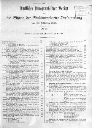 No. 25, 29. Oktober 1903