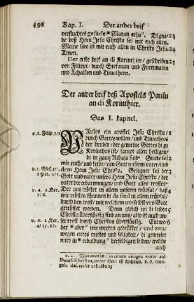 Der ander brif deß Apostels Paulu an di Korinthier.