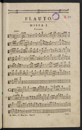 1-5, Missa I. - Flauto