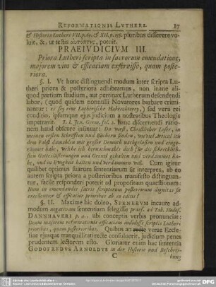 Praeiudicium III. Priora Lutheri scripta in sacrorum emendatione, maiorem vim & efficaciam exservisse, quam posteriora