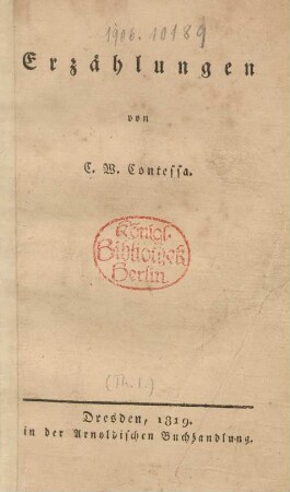 Theil 1: Erzählungen