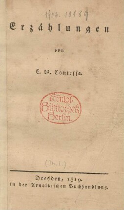 Theil 1: Erzählungen