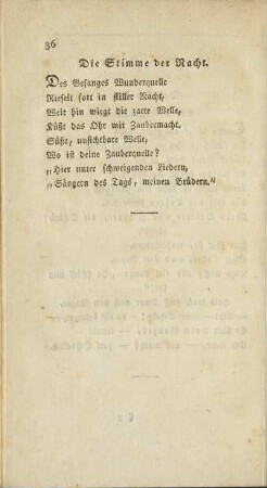 Die Stimme der Nacht