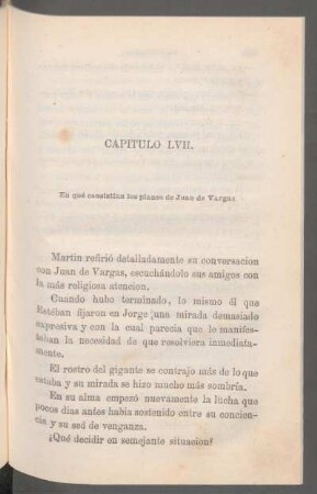 Capítulo LVII. - En qué consistían los planes de Juan de Vargas.