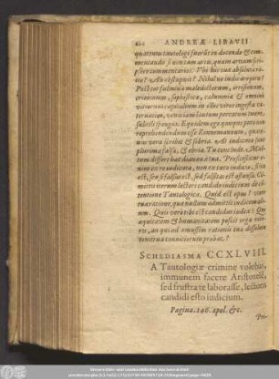 Schediasma CCXLVIII.