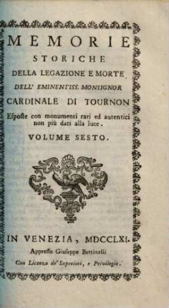 Memorie storiche, 6