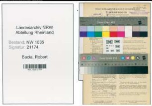 Entnazifizierung Robert Bacia , geb. 08.06.1883 (Markenmeister)