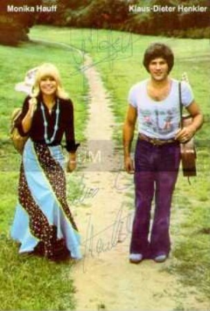 Autogrammkarte von Monika Hauff und Klaus-Dieter Henkler (DDR-Schlagerduo)