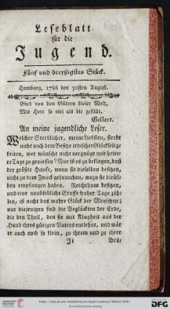 Fünf und dreyßigstes Stück