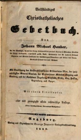 Vollständiges Christkatholisches Gebetbuch