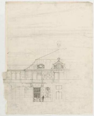 Thiersch, Friedrich von; Kassel; Stadthalle - Fassadenentwurf (Ansicht)