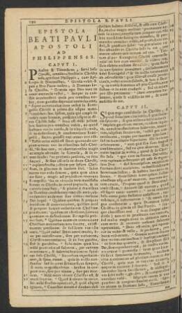 Epistola Beati Pavli Apostoli Ad Philippenses.