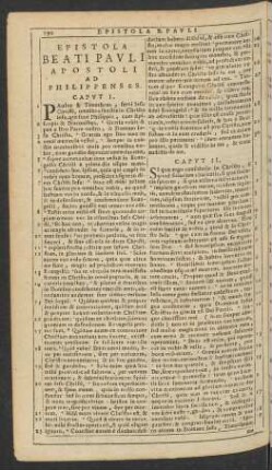 Epistola Beati Pavli Apostoli Ad Philippenses.