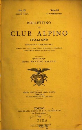 Il Bolletino. 11 = No. 29 - 32. 1877
