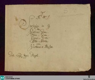 Symphonies - Don Mus.Ms. 1593 : G; BenP 130