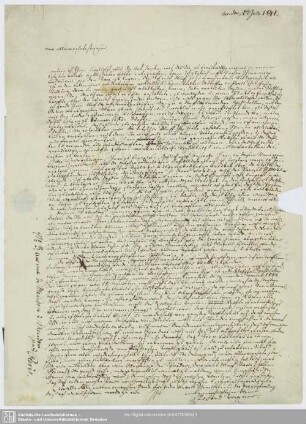 An Theodor Hell in Dresden - Mscr.Dresd.Aut.1275 : Meudon, 27.06.1841