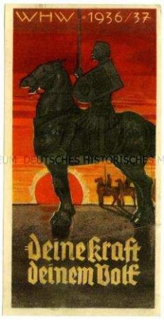 WHW-Abzeichen, Monatstürplakette, Haussammlung vom Februar 1937