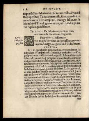 Tit. XVIII. De fiducia corporalium ceremoniarum & statutorum religionis.