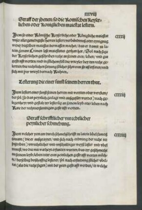 Straff der jhenen/ so die Romischen Keyserlichen oder Koniglichen majestat lestern.