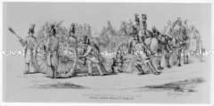 Österreichische Truppen auf dem Marsch nach Schleswig-Holstein (Kavallerie-Artillerie-Batterie)