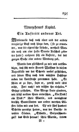 Neunzehentes Kapitel. Ein Auftritt anderer Art