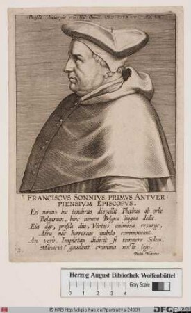 Bildnis Frans van Zon (eig. van de Velde, lat. Franciscus Sonnius)