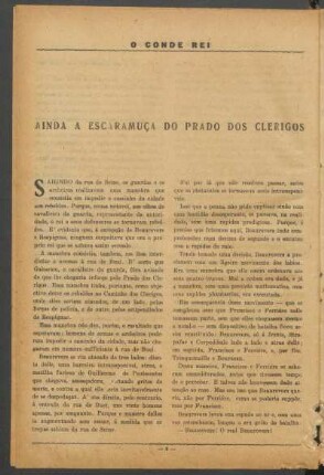 Ainda a escaramuça do Prado dos Clerigos
