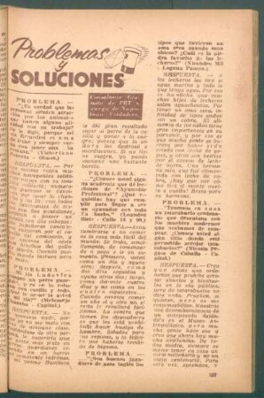Problemas y soluciones : Consultorio gratuito de PBT, a cargo de Napoleón Verdadero