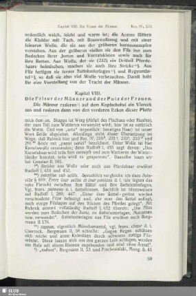 Kapitel VIII. Die Frisur der Männer und der Putz der Frauen