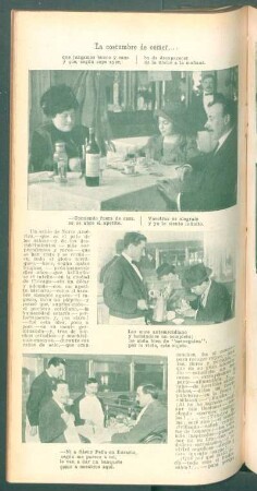 La costumbre de comer ...